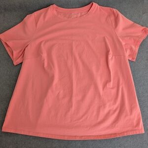 Women's New Day Coral Pink Short Sleeve Crew Neck Cotton Blend Tee XXL
